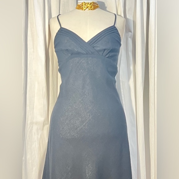 Helen Wang classic black empire waist A-line slip dress-wool blend-EUC - Picture 2 of 10